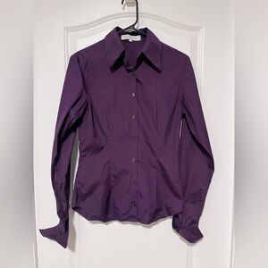 Anne Fontaine Deep Purple Button-Down Shirt